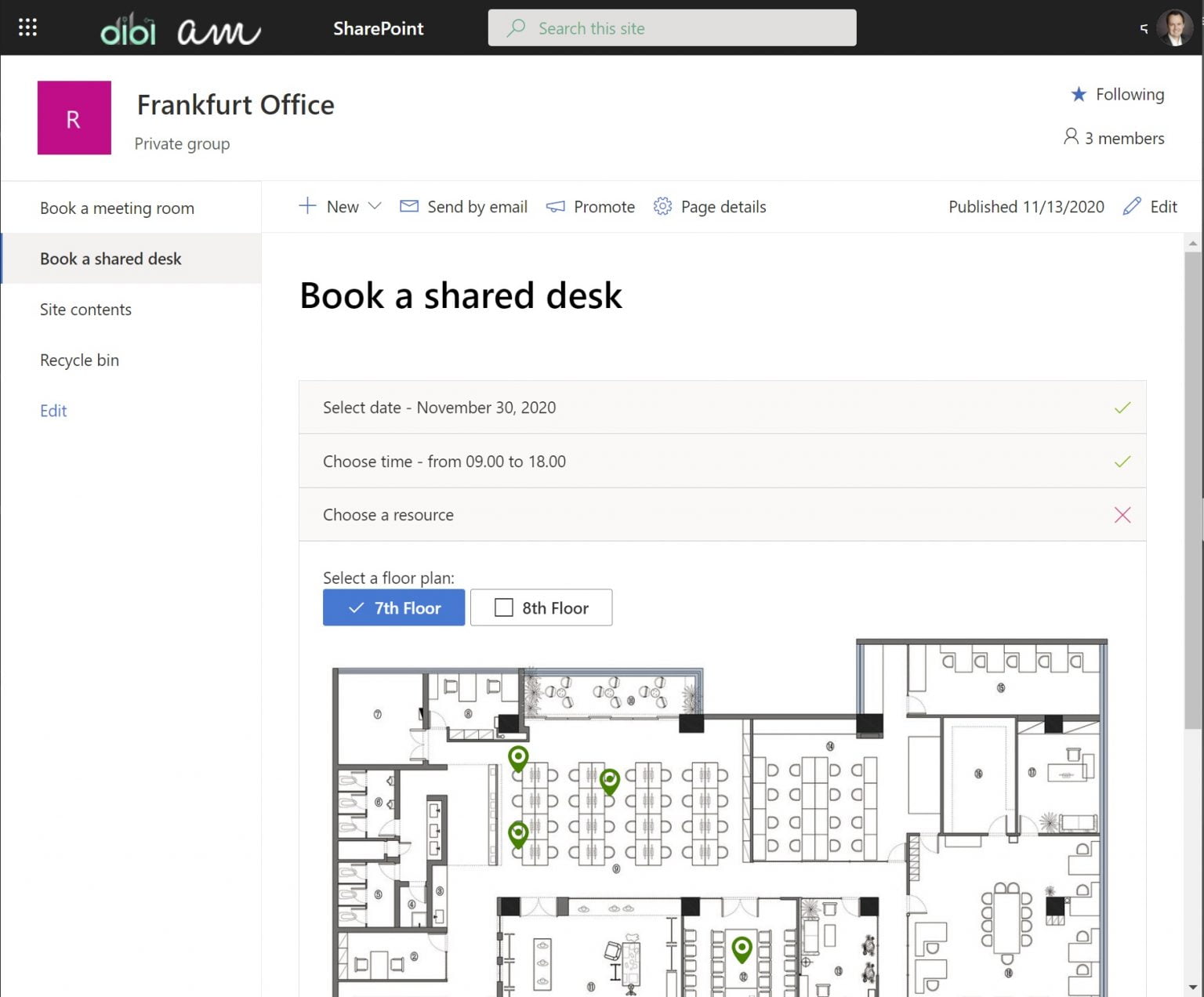 Shared Desk Booking System for Office 365 arboo.io