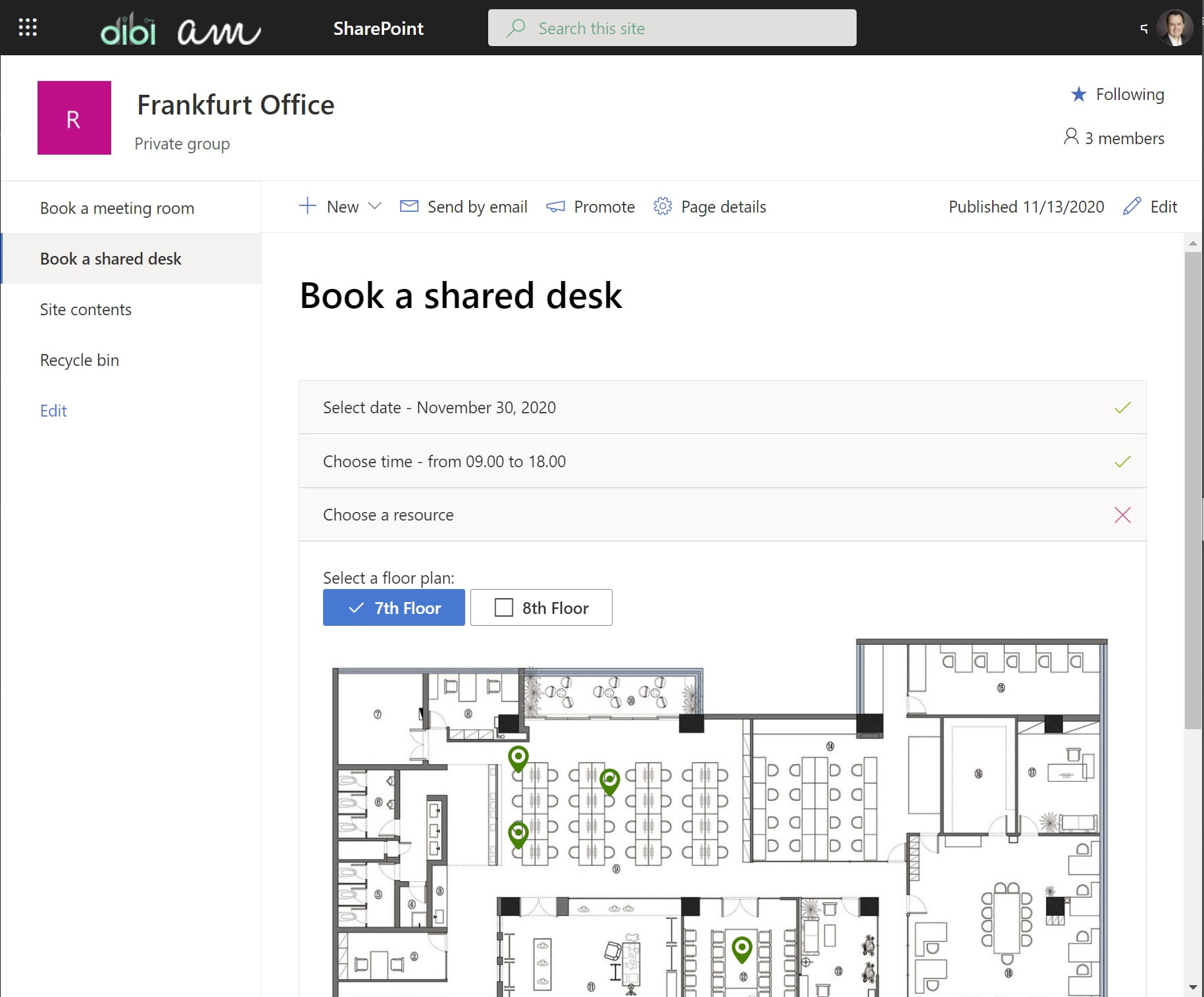 Shared Desk Booking System for Office 365 arboo.io