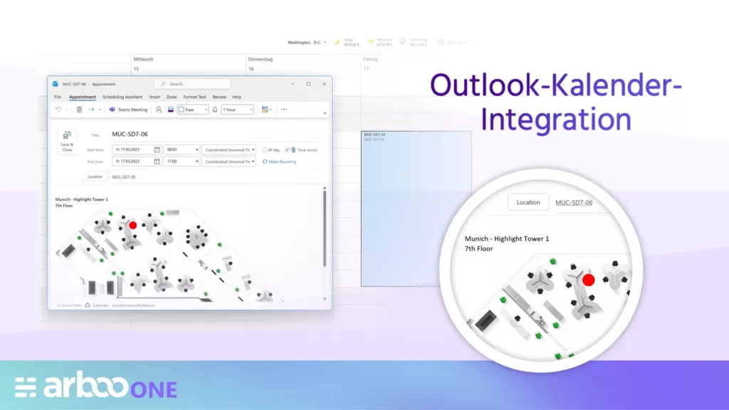 Hot Desking mit Microsoft Teams 4 Kalenderintegration
