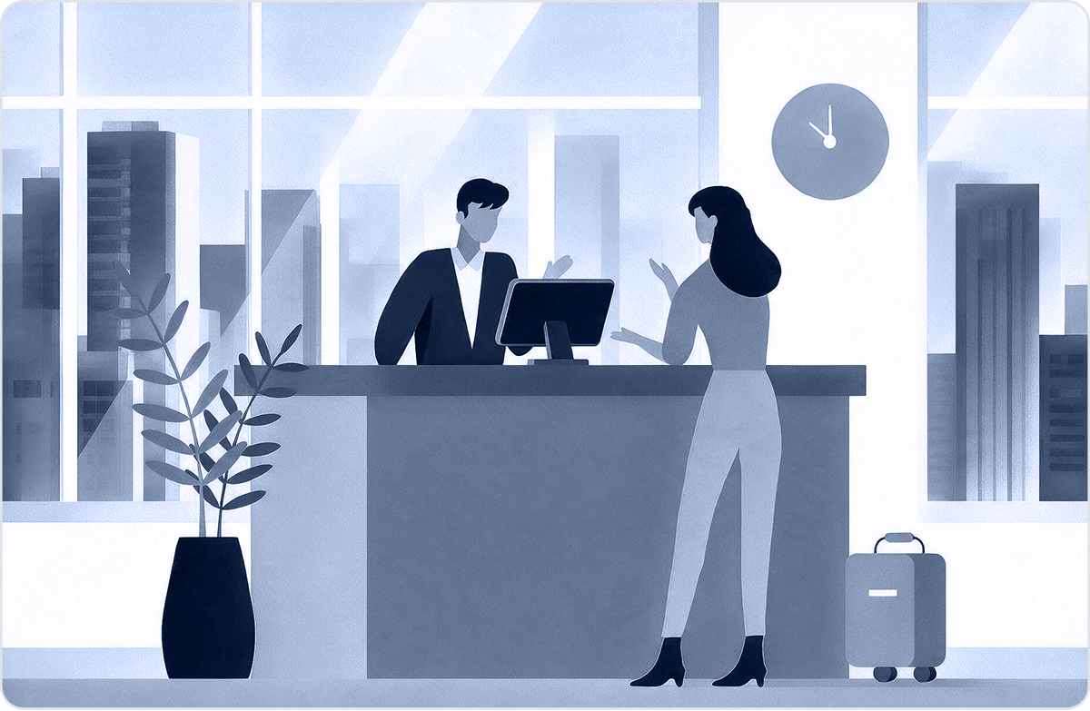 arbooGREET Person at reception